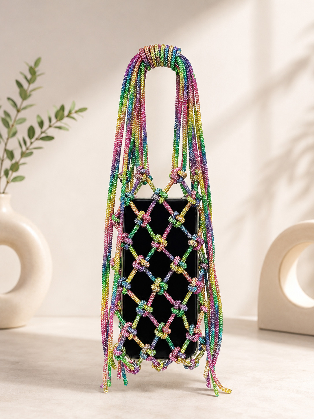 RHINE STONE MOBILE BAG