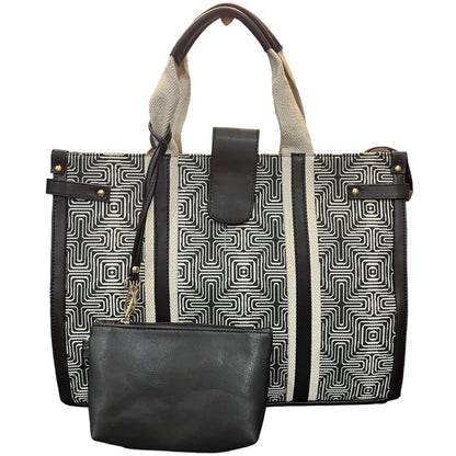 Printed canvas tote