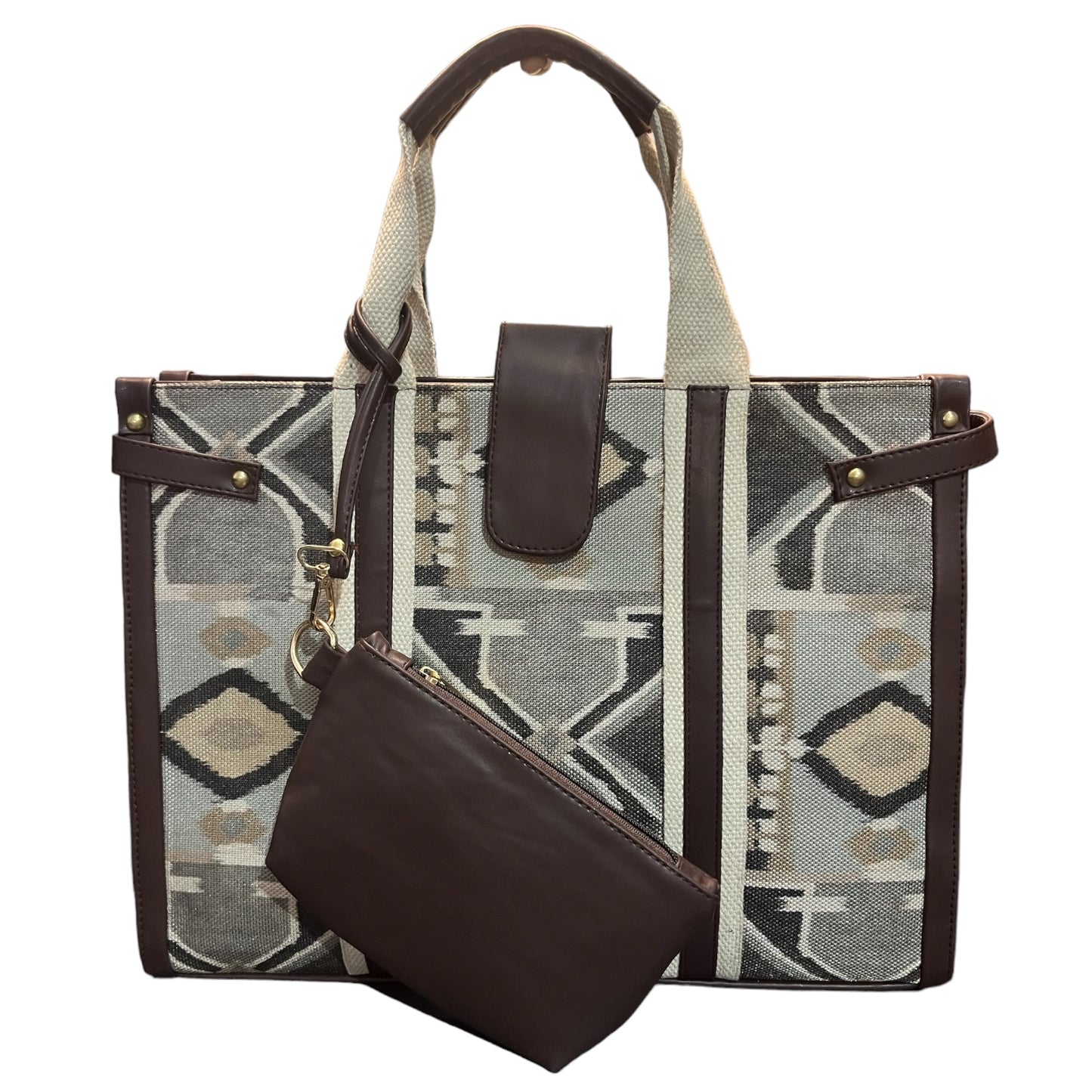 Printed canvas tote