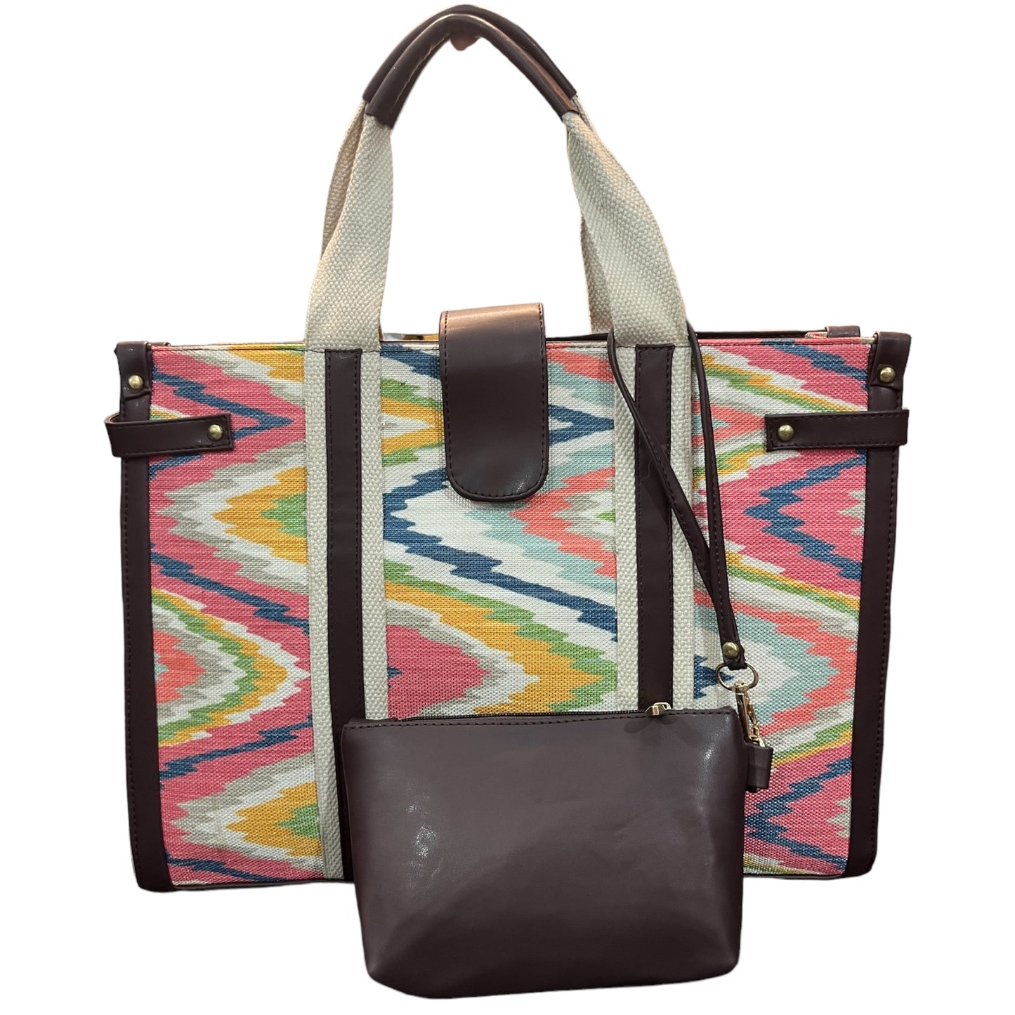 Printed canvas tote